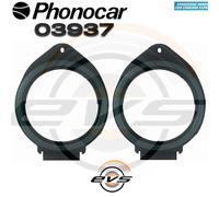 Coppia Anelli Adattatori Altoparlanti Casse Anteriori Opel Adam Dal 2013>2017