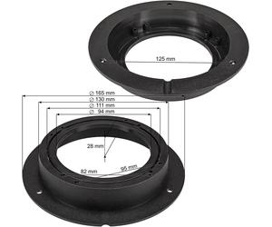 Coppia Anelli Adattatori Casse Altoparlanti Posteriori Mercedes W169