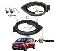 Coppia Anelli Adattatori Supporti Cavi Casse Altoparlanti ANT=POST Opel Meriva B