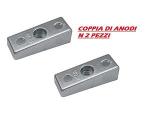 COPPIA ANODO PIEDE IN ALLUMINIO MERCRUISER MERCURY DA 30 40 A 300 HP 2/4 tempi