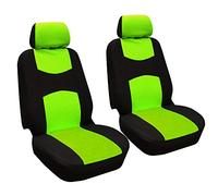 Coppia Anteriore Coprisedili per Auto per Renault Laguna I 1993-2025, Set Fodere Protezione Sedili Coprisedile Anteriore Coprisedile Anteriore in Poliestere,A Green