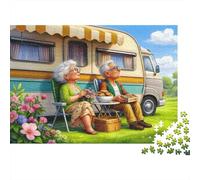 Coppia anziana in camper_1 Puzzle 1000 Pezzi In Resistente E Durevole, Un Busta Di Puzzle A Rompicapo Per Enigma Per Il Relax Mentale, Ideale Per Vacanza Relax, Puzzle 70x50cm/1000pcs