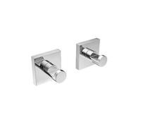 Coppia appendiabiti satin hotel maison - acciaio inox cromato, 2 pezzi