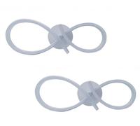 Coppia Applique Lampada Parete Led 12w Luce Calda Infinito 2 pezzi Bianco