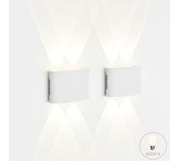 Coppia Applique LED da Parete Esterno Ovale 12W Bianca Luce Naturale FD-10