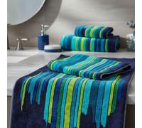 Mirabello Carrara Coppia asciugamani di spugna Tilos, set asciugamani, asciugamani di spugna velour (turchese)