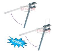 COPPIA ASTE STENDIBIANCHERIA STENDI BALCONE BRACCI SUPPORTO RINGHIERA PIEGHEVOLE