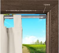 Coppia Astine Per Tende Con Molla a DOPPIA Pressione Bastone per Vetri Finestre