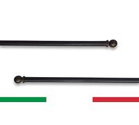 Coppia ASTINE Tex Ottone BRONZATO Regolabili per Tenda a Vetro - Cm. 30-40