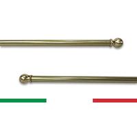Coppia ASTINE Tex Ottone Lucido Regolabili per Tenda Vetro - Cm. 40-60