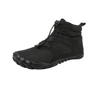 Coppia Autunno E Inverno All'aperto Caldo Plus Ispessimento dei Stivali da Neve per Uomini E Donne Caldo Antiscivolo Antispruzzo Cotone Alpinismo Scarpe A Cinque (Black, 44)