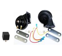 COPPIA Avvisatore Acustico Trombe Clacson Bitonali 12V. 105/113 dB doppia Spinetta Universali per auto - HORN-2 -GE2111