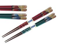 Coppia Bacchette Coppia Yamanaka Laccato Mt.Fuji Fujisan Artigianato Giappone