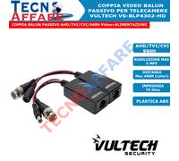 Coppia Balun AHD TVI CVI 960H Analogico con Alimentazione Passivo 5MPX Vultech