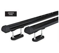 COPPIA BARRE PORTATUTTO STATION WAGON IN ACCIAO 120CM,PER RAILING APERTI TUV.