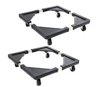 Coppia Base Supporto Frigo 2 pz Carrello Lavatrice con ruote 53x53 a 75x75cm