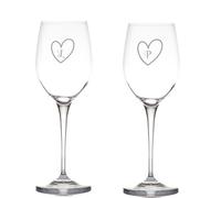 Coppia Bicchieri Personalizzati con Iniziali nomi Calici da Drink Spritz Vino Bianco Rosso Incisi Dedica Anniversario Amore Brindisi festa degli innamorati Romantici Idea Regalo Compleanno Natale