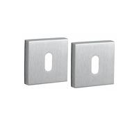 Coppia borchie, rosetta quadrata Modena 50X50 foro per chiave, cromo satinato - FROSIO BORTOLO