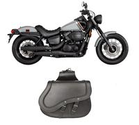 Coppia Borse bisacce valigie laterali pelle cuoio moto Honda Shadow 600 750 1100