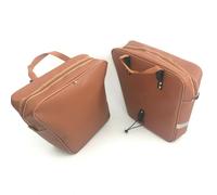 COPPIA BORSE IN ECO PELLE MARRONE PER TUTTI I MODELLI DI BICI CON PORTA PACCHI