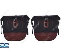 Coppia Borse laterali da Touring Royal Enfield Hunter 350 AEs Nere & Marroni