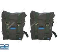 Coppia Borse Laterali Pannier Military Green Per Royal Enfield Classic 350/500