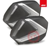 V37NT - Givi Coppia Valigie Laterali Monokey Nere Con Catadiottri Fumè 37 LT