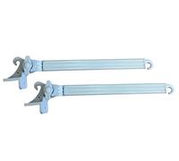 Coppia Braccetti in Alluminio per Tende da Sole a Caduta 70 cm Vari Colori (70 cm, Grigio)
