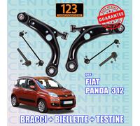 COPPIA BRACCI + BIELLETTE + TESTINE STERZO FIAT PANDA 312 DAL 2012