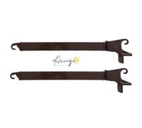 Coppia Bracci per Tende da Sole Universali in Alluminio Verniciato - Compatibili Tempotest Parà - Lunghezza 50 o 70 cm - Attacco Gancio, Colori Vari, Sostituzione Braccetti (Marrone, 50 cm)