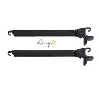 Coppia Bracci per Tende da Sole Universali in Alluminio Verniciato - Compatibili Tempotest Parà - Lunghezza 50 o 70 cm - Attacco Gancio, Colori Vari, Sostituzione Braccetti (Nero, 70 cm)