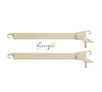 Coppia Bracci per Tende da Sole Universali in Alluminio Verniciato - Compatibili Tempotest Parà - Lunghezza 50 o 70 cm - Attacco Gancio, Colori Vari, Sostituzione Braccetti (Avorio, 70 cm)