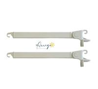 Coppia Bracci per Tende da Sole Universali in Alluminio Verniciato - Compatibili Tempotest Parà - Lunghezza 50 o 70 cm - Attacco Gancio, Colori Vari, Sostituzione Braccetti (Grigio, 50 cm)