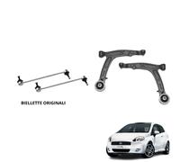 COPPIA BRACCI SOSPENSIONE FIAT GRANDE PUNTO 1.2 1.4 1.3 1.9+BIELLETTE BARRA STAB