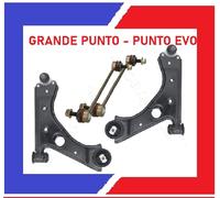 COPPIA BRACCI SOSPENSIONE FIAT GRANDE PUNTO 1.2 1.4 1.3D 19 BIELLETTE BARRA STAB