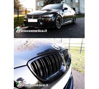 Coppia calandra griglie mascherina reni nero lucido BMW Serie 3 E92 E93 05-10