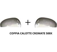 COPPIA CALOTTA SPECCHIO RETROVISORE CROMATA SINISTR DESTRA FIAT 500X 2015-
