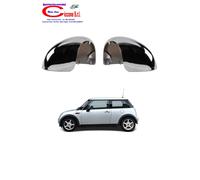 Coppia Calotte Specchietto Retrovisore Cromate Effetto Specchio per Mini R50