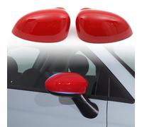 COPPIA CALOTTE SPECCHIO ESTERNO COMPATIBILE CON @FIAT @500 500C/500E/Abarth 500 2007-2024 COPRISPECCHIETTI DI RICAMBIO PER SPECCHIETTI POSTERIORI (ROSSO)