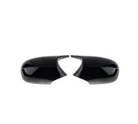 Coppia Calotte Specchio Per BMW Serie 1 3 E87 E81 E82 E90 E91 E92 E93 Tappo Copertura In Vetro Specchietto Retrovisore Ricambio ABS(Black LCI)