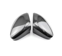 Coppia Calotte Specchio Per VW Per Golf 8 VIII MK8 2021 Copri Specchietti Retrovisori Per Auto ABS Nero Lucido/Aspetto Carbonio(No Side Assist-1)