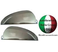 COPPIA CALOTTE SPECCHIO RETROVISORE DX + SX CROM SATINATE PER SMART FORTWO 2007>