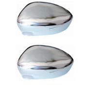 Coppia Calotte Specchio Retrovisore per Fiat Grande Punto Dal 2005 Cromate