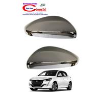 Coppia Calotte Specchio Specchietto Retrovisore Cromate per Peugeot 208 dal 2012