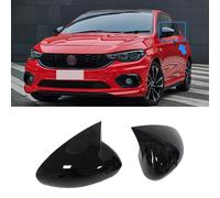 Coppia Calotte Specchio Specchietto Retrovisore Nere Per Fiat Tipo Egea Dal 2016