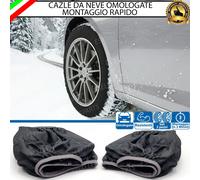 COPPIA CALZE DA NEVE PER DAIHATSU CUORE MK6 TAGLIA L OMOLOGATE AUTOCENTRANTI
