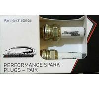 COPPIA Candele Screamin Eagle Gold 31600106 High Performance per Compatibile con HARLEY Sportster Forty Eight Iron Nightster Custom Low Dyna Glide Street Bob Softail Fat Boy Electra Glide Road...