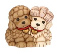 Coppia cani barboncini in ceramica, grande
