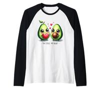 Coppia Carina di Avocado Che Hai Rubato Il Mio Cuore Amore Maglia con Maniche Raglan