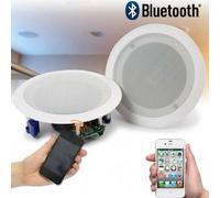 Coppia casse acustiche 21cm bluetooth incasso filodiffusione negozio cassa 20w
